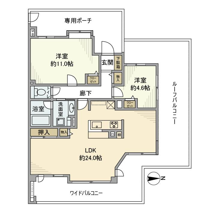 グランシエロ浦和ブライトステージの間取り