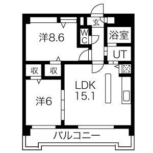 【間取り】 | ピオーネ覚王山