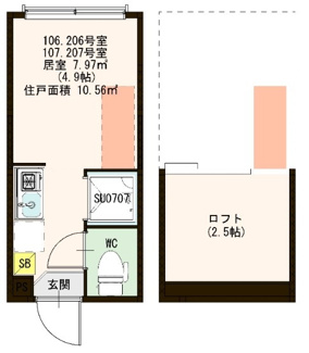 【間取り】 | ハーモニーテラス仲宿Ⅲ