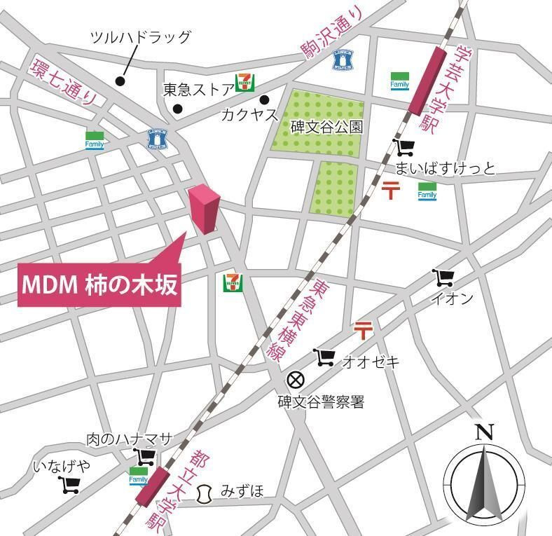 ＭＤＭ柿の木坂の地図