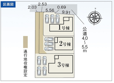 【区画図】 | 伊豆の国市富士見 新築建売 2号棟 | 2号棟の区画図です