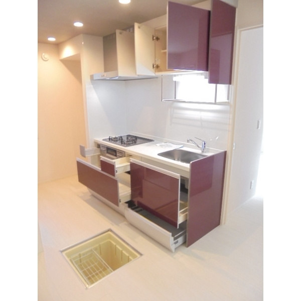 川崎市多摩区長尾４丁目のアパートのキッチン