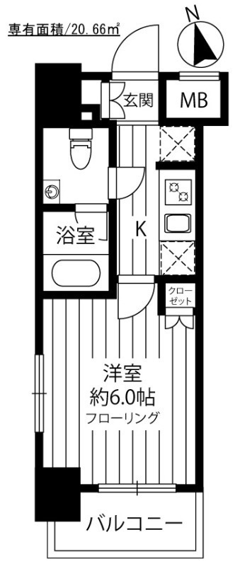 グラントゥルース門前仲町の間取り