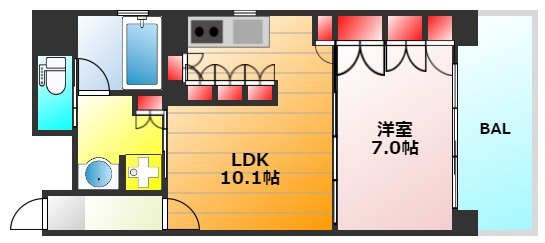 リーガル四ツ橋立売堀の間取り|現状有姿