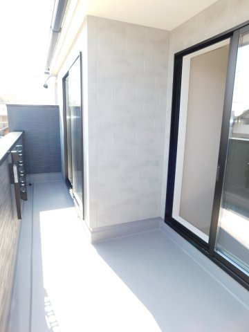 清須市阿原星の宮の新築一戸建のバルコニー|◇バルコニー◇　　洋室２部屋に面したワイドバルコニー♪