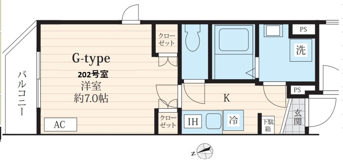 フォセット池田山の間取り