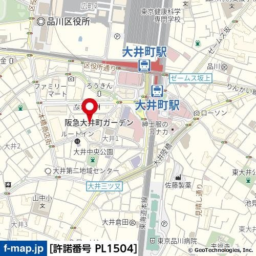 シティハイツ大井町の地図