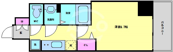 プレサンス天満橋ヴェルエラの間取り|プレサンス天満橋ヴェルエラ　間取り