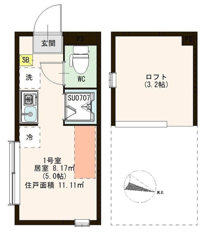 ハーモニーテラス西小岩Ⅵの間取り