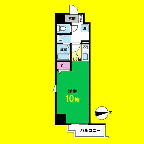 HF名駅北レジデンス EAST　名古屋市賃貸　仲介手数料無料の間取り