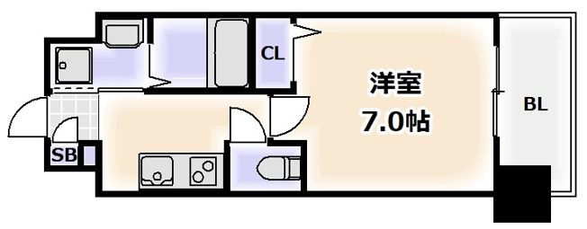 【間取り】 | エグゼ難波西Ⅳ