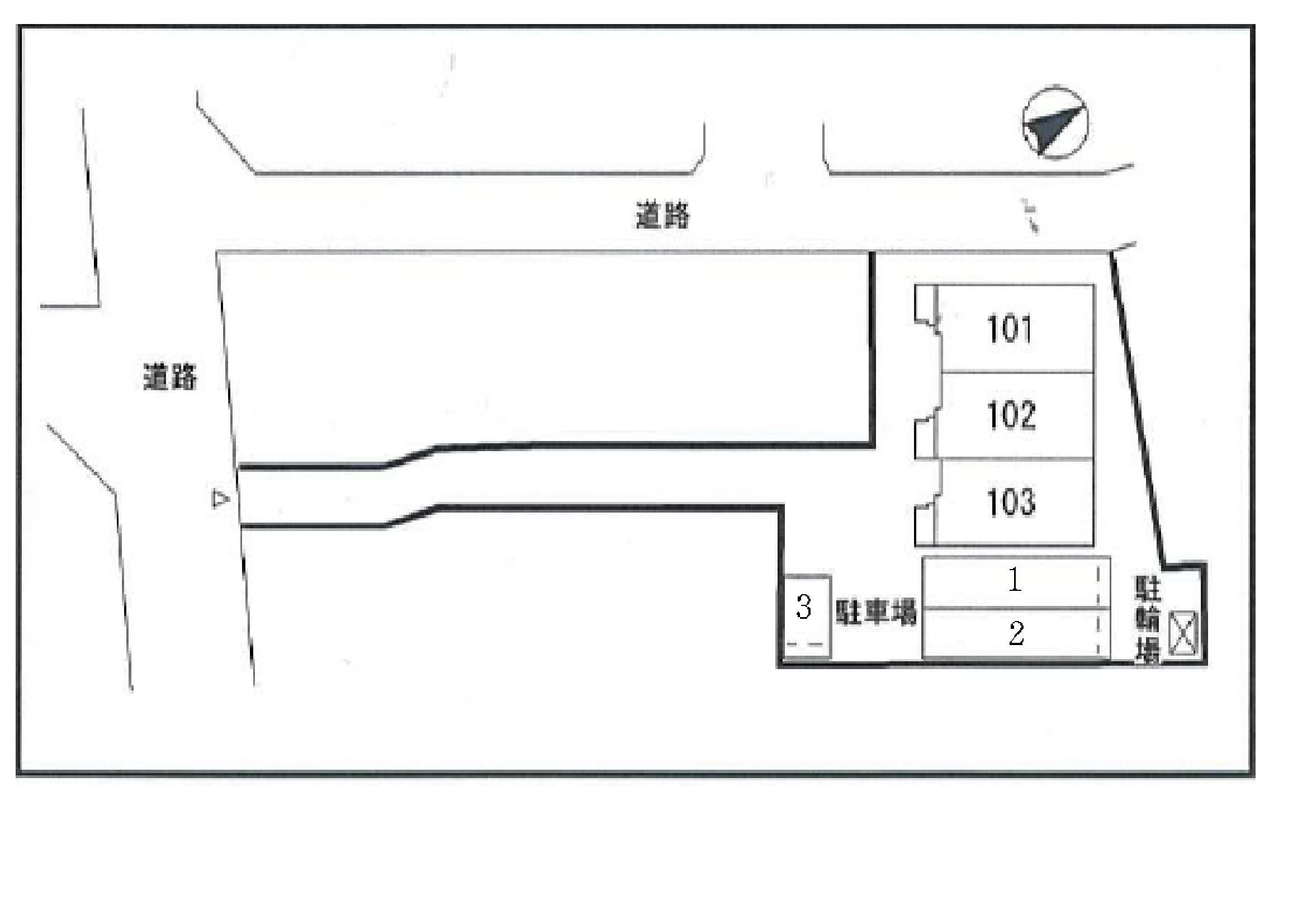 アルモニ－中央の駐車場|駐車場