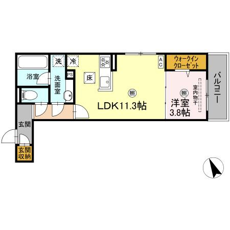 campanella舟入南の間取り