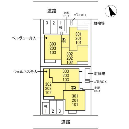 ベル ヴュー 舟入の区画図