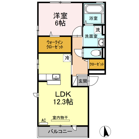 Ｅｌｌｉｓ C棟の間取り