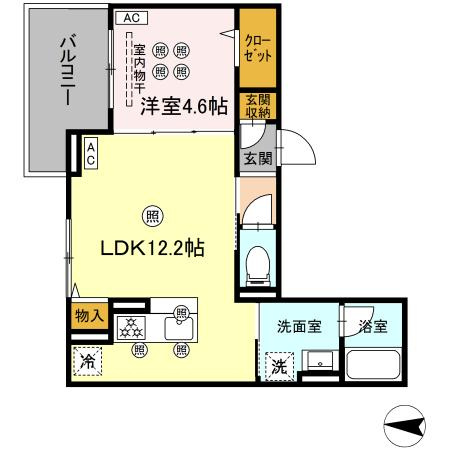 Colermo江波二本松の間取り