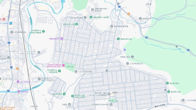 河内長野市大師町　第2期　新築一戸建ての地図