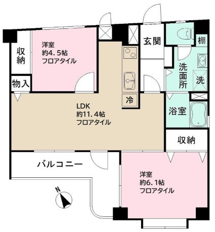 LEO六拾弐番館の間取り