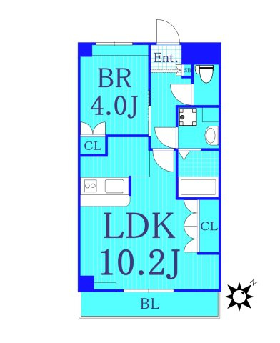 日向セントラルコートの間取り|1LDKの使いやすい間取りです！