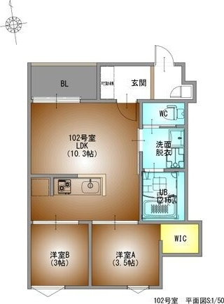 REGALEST志賀本通5の間取り