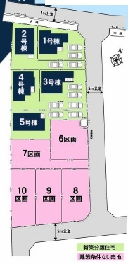 川越市的場2570　新築戸建全10棟の区画図