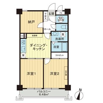 ライオンズマンション初台第２の間取り
