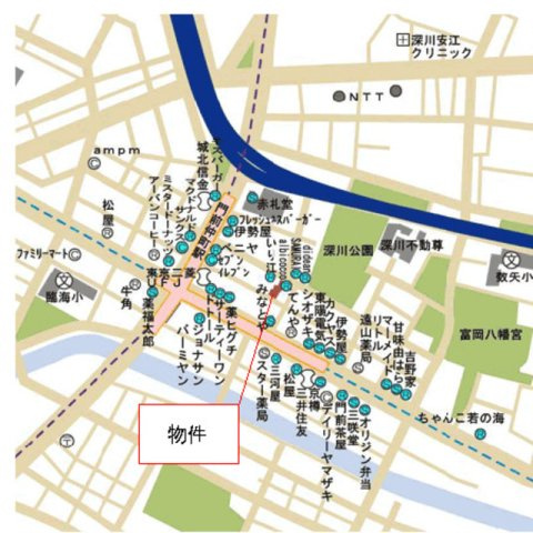 パークアクシス門前仲町の地図