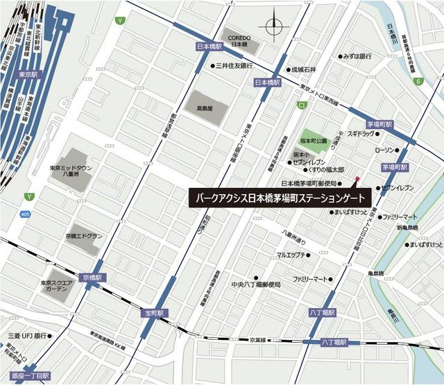 パークアクシス日本橋茅場町ステーションゲートの地図