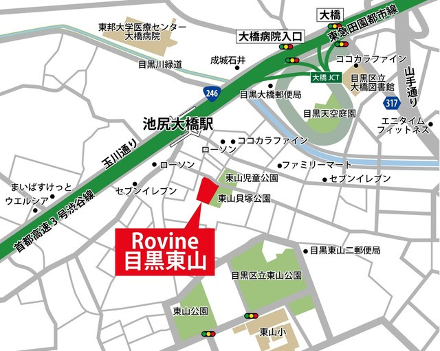 Ｒｏｖｉｎｅ目黒東山の地図
