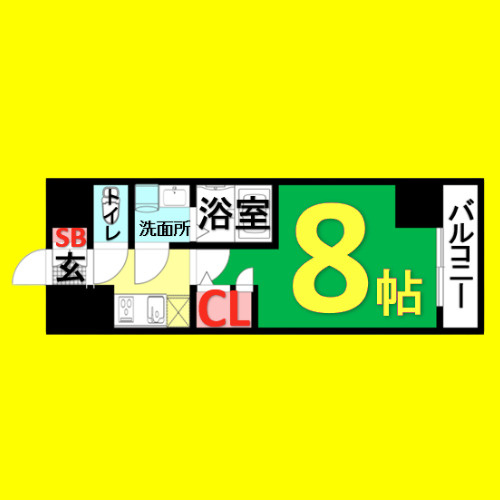 エスリード泉プライム　名古屋市賃貸　仲介手数料無料の間取り