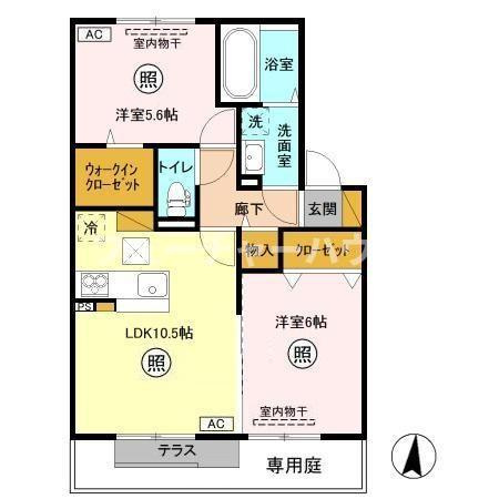グランマーレＭＩＴＯ　Ｂの間取り