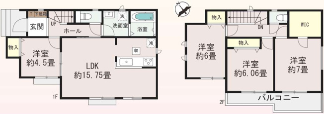 【間取り】 | 伊奈町　栄4丁目220番 | B号棟