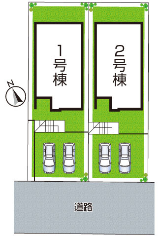 神戸市垂水区学が丘　第2期　新築一戸建ての区画図|全２区画
