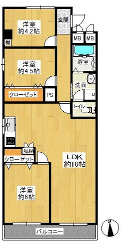 メゾンローズ塚口の間取り