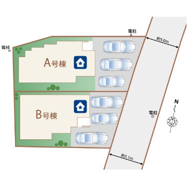 浦添市牧港1丁目（全2棟）B号棟の区画図|B号棟　
