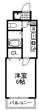 大阪市中央区博労町１丁目の賃貸マンションの間取り
