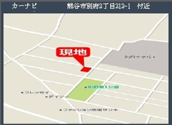 【仲介手数料無料】新築戸建　熊谷市別府2-212-1（全2棟）の地図