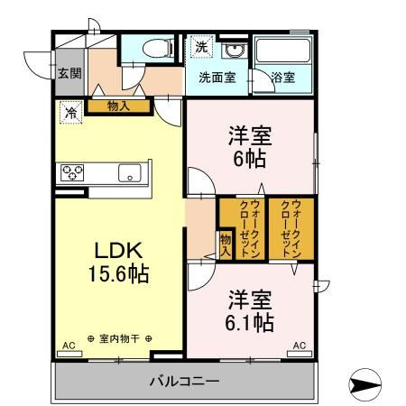 クレールの間取り