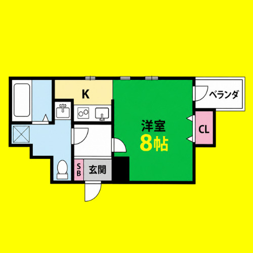 Cherim中村日赤　名古屋市賃貸　仲介手数料無料の間取り