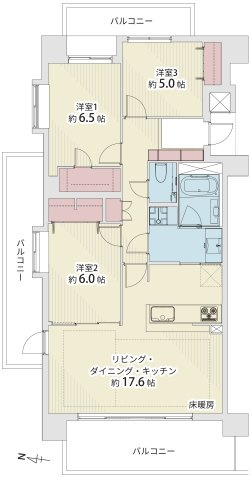 ファミールグラン高井戸デュープレックスの間取り