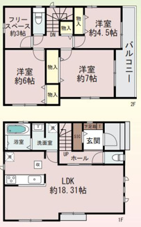 【間取り】 | 新築戸建　神戸市西区玉津町高津橋 | ３ＬＤＫ＋Ｓ