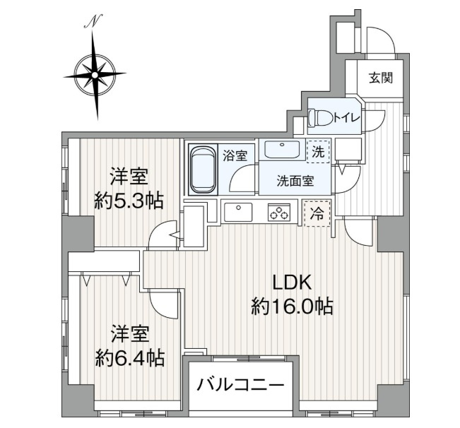 アルカーデンシティリンクス新宿の間取り|アルカーデンシティリンクス新宿：南向き角部屋！全居室収納・窓が付いた２ＬＤＫリノベーション物件です！