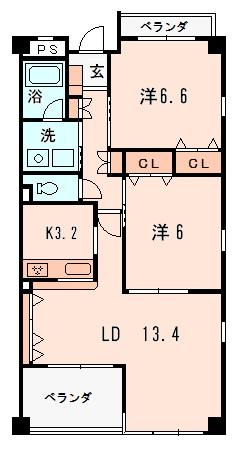 リジェールＢの間取り