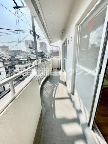 穂波マンションのバルコニー