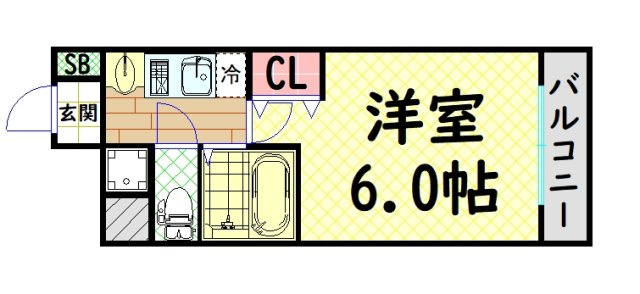 【間取り】 | プレサンス難波元町