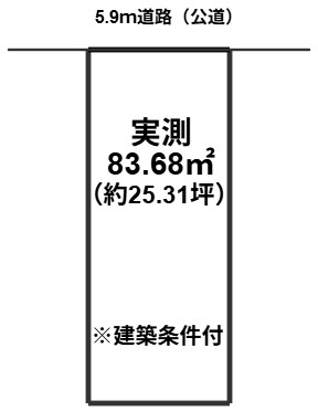 　紫野下御輿町 建築条件付 土地の土地図