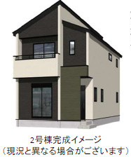 仲介手数料不要　よかタウンAdoble合志市幾久富６期【南ヶ丘小・合志中】の外観パース|外観パースです