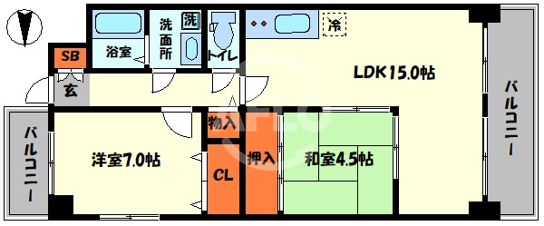 メゾンハートランド　塩草立葉小学校区の間取り|メゾンハートランド　間取り図