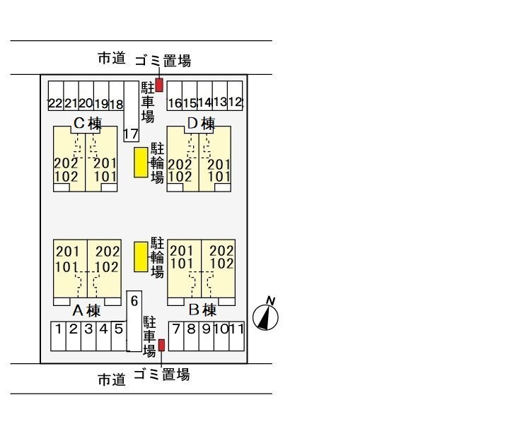 MKハイツBの駐車場|駐車場