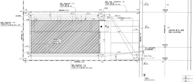 仲介手〇料不要Adoble合志市幾久富6期 1号棟【南ヶ丘小・合志中】の区画図|1号棟の配置図。建物・敷地・前面道路の位置関係。施工内容は変更となる場合があります。
